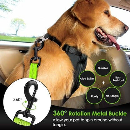 SlowTon Dog Car Seat Belt, 3 in 1 Latch Bar Attachment Dog Safety Seatbelt - Image 3