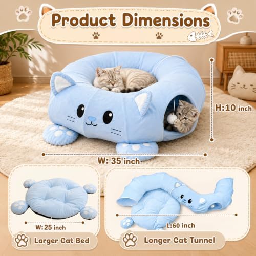 Cat Tunnel Bed with 21 Interactive Toys - Image 4