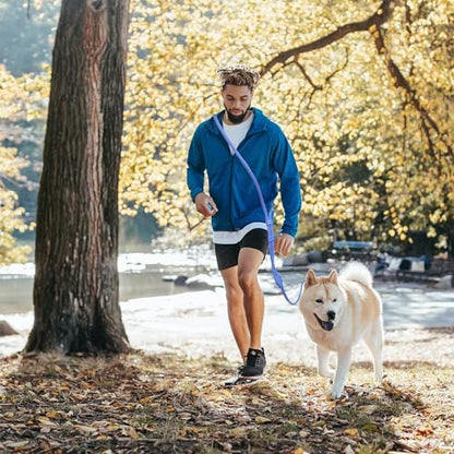 9-in-1 Hands Free Dog Leash Crossbody/Waist Blue Small Dogs - Image 2