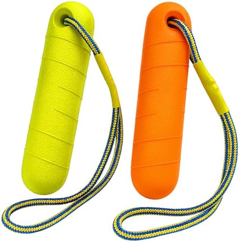 Floating Dog Water Toys - 2 Pack, Bumper Throw Stick for Fetch by Ruffify