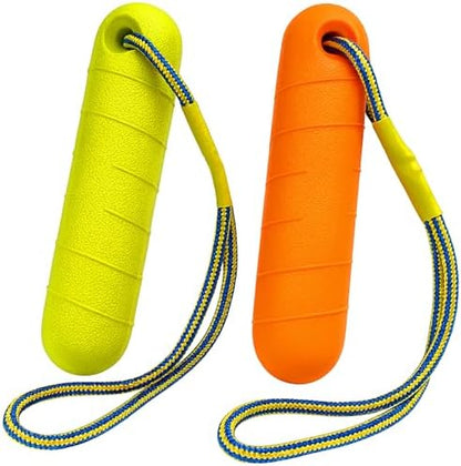Floating Dog Water Toys - 2 Pack, Bumper Throw Stick for Fetch by Ruffify