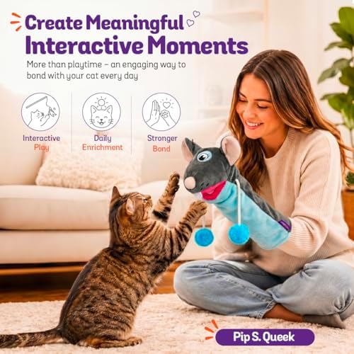 Meow Mitt Wearable Cat Wrestling Glove Puppet - Mouse - Image 3