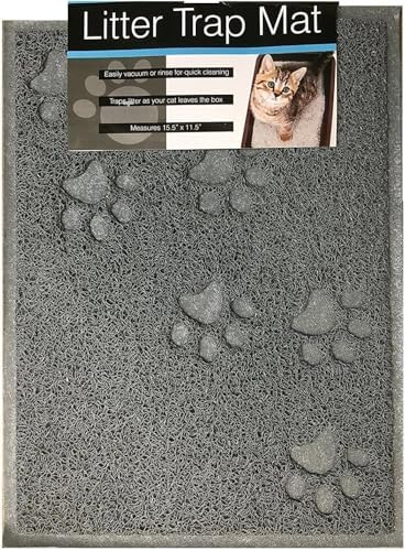 Bulk Buys Cat Litter Mat, Traps Litter, Soft Non-Slip Surface, Easy to Clean, 11.5 x 15.75 in Gray Mat for Litter Box Area (Pack of 2) - Image 3