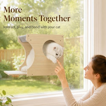 Cat Window Perch，2-Tier Hammock & Hideaway House with Strong Suction Cups - Image 2