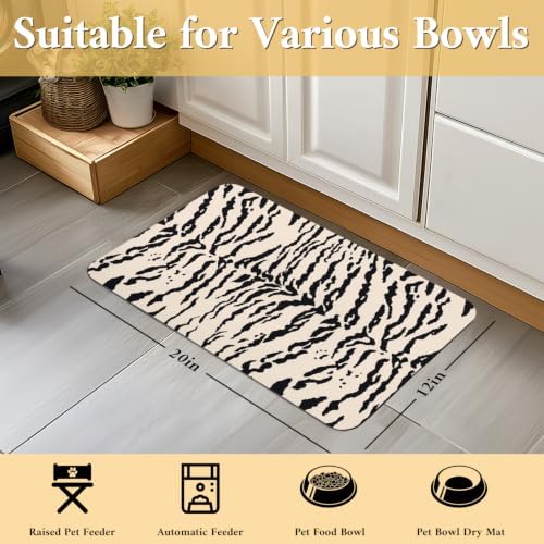 Dog Food Mat for Floors Waterproof Quick Dry Pet Placemat Cat Feeding Bowls Mats for Food and Water, Eco-Friendly Dog Accessories Diatomite Pets Supplies 12" X 20" - Image 6