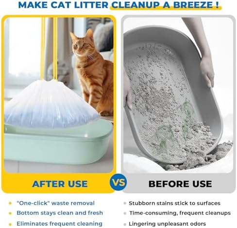 KONE Cat Litter Box Liners, 26 Count Extra Durable Large Drawstring Kitty Litter Pan Bags, 30" x 17" - Image 4