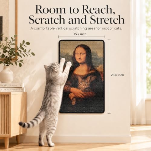 Art Sisal Cat Scratcher Mat, Cat Wall Scratchers for Indoor Cats - Image 2