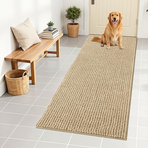 OLANLY Dog Door Mat for Muddy Paws 59x24, Extra Absorbent Chenille Mud Mat by OLANLY