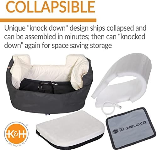 K&H Pet Products Bucket Booster Washable Medium and Small Dog Car Seat with Dog Seat Belt for Car, Sturdy Booster Seats, 2 Safety Leashes - Image 3
