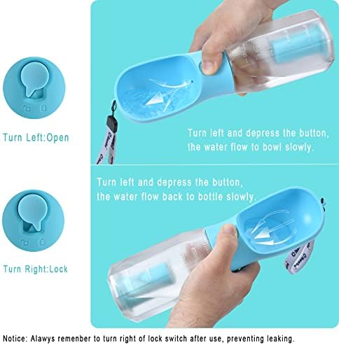 Cibaabo Dog Water Bottle with Food Container & Poop Bag Holder & Filter - Image 4