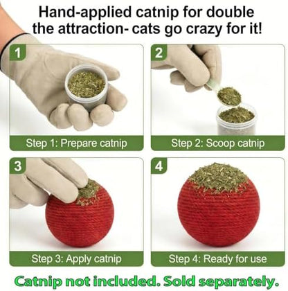 4-Inch Sisal Cat Toy Balls, Cat Toys for Indoor Cats, With Crinkle Sound - Image 5