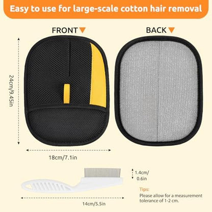 SAWMONG Pet Hair Removal Glove, 2Pcs Cat & Dog Reusable Pet Hair Remover Gloves New Upgrade, Grooming Pet Hair Remover Tool, Alternative to Lint Rollers - Image 6
