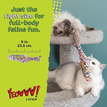 Yeowww! Catnip Pollock Fish Catnip Cat Toy - 10 in Kicker Toy for cats, 100% Stuffed with Premium Organically Grown Catnip, Made in USA - Image 5