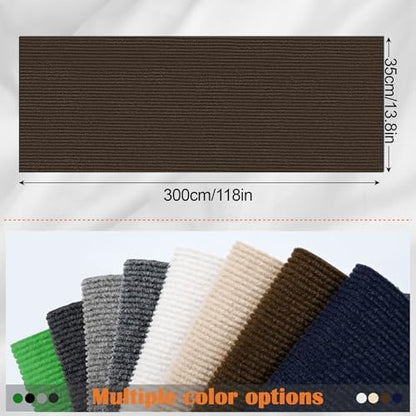Cat Scratch Furniture Protector - 118" x 13.8" Trimmable Self-Adhesive Cats Claws Scratch Pads, DIY Cat Climbing Couch Protector for Scratch Post Cat Tree Replacement Indoor (Brown) - Image 2