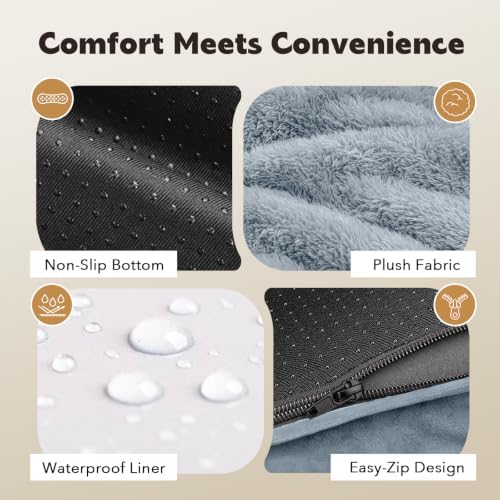 MEKIY Orthopedic Waterproof Dog Bed Pet Couch with Bolster for Medium Dogs - Image 3