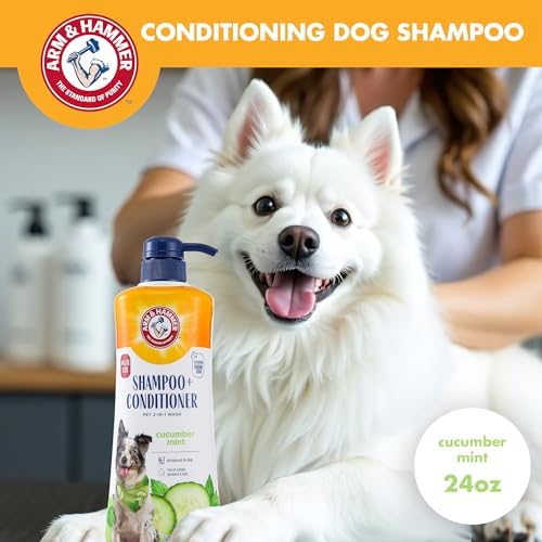 Arm & Hammer 2-in-1 Dog Shampoo & Conditioner, Cucumber Mint, 24 Fl Oz - Image 2