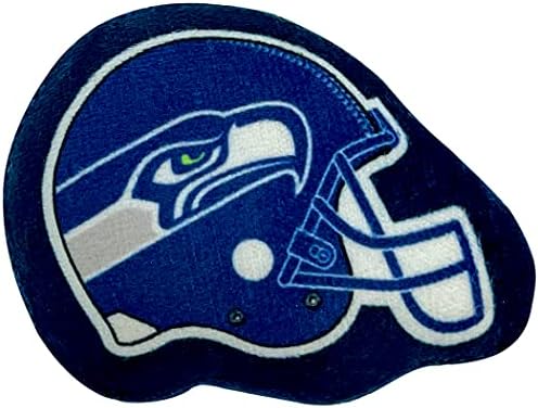 Best Plush CAT Toy - NFL Seattle Seahawks Complete Set of 3 Piece Cat Toys Filled with Fresh Catnip. Includes: 1 Helmet Cat Toy, 1 Football Cat Toy with Feathers & 1 Beer Bottle. Beautiful Team Logos - Image 3
