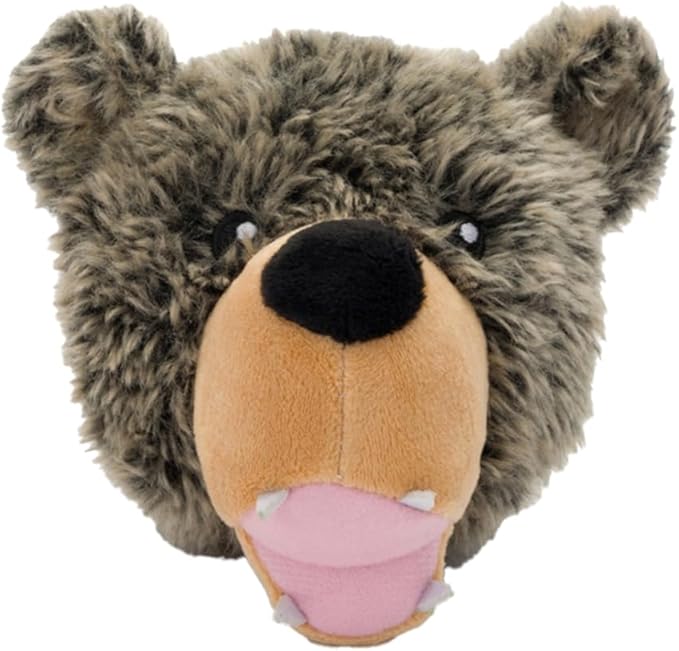 fabdog Dog Faballs Squeaker Pet Stuffed Toys – Soft, Colorful Dog Plush Toy with Cotton Covering – Decorative Fluffy Toy for Dogs – Small to Large (Grizzly Bear, Large)