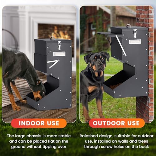 Automatic Dog Feeder for Large Breed Outdoor Metal Pet Feeder - Image 5