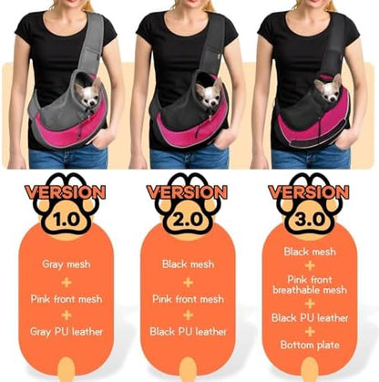 YUDODO Pet Sling Carrier for 10-15 lbs Small Dogs Puppy Crossbody Carrier - Image 2