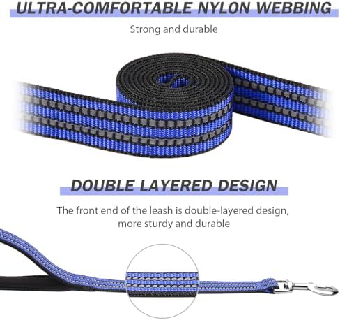 Hikiko Double Handle Dog Leash with Two Comfortable Padded Handles - Image 2