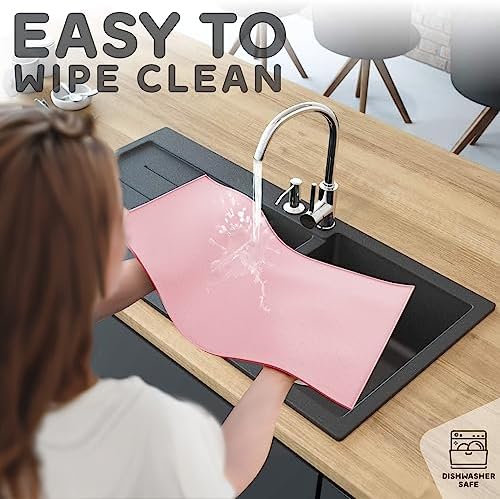 Dog Food Mat - Raised Edges Dogs Mat for Food and Water Prevent Spill, Waterproof Cat Food Mats Protect Floors, Easy Clean Dog Bowl Mats for Food and Water, Silicone Pet Food Tray - Image 7