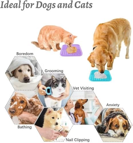 MateeyLife Lick Mat for Dogs & Cats, Slow Feeder Licking Pads for Boredom - Image 3