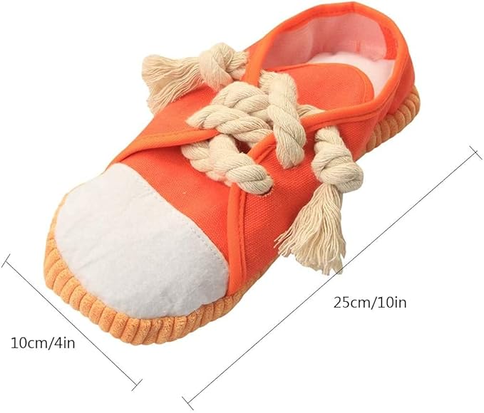 Dog Chew Toys,Creative Shoes Shape Squeaky Toy, Durable and Safe Dog Playing Toy Funny Shoes Sound Toy for Small and Medium Pets