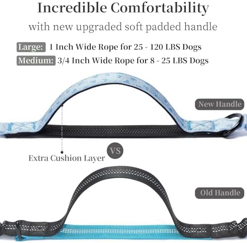 iYoShop Hands Free Dog Leash with Zipper Pouch, Blue Heart, Large - Image 3