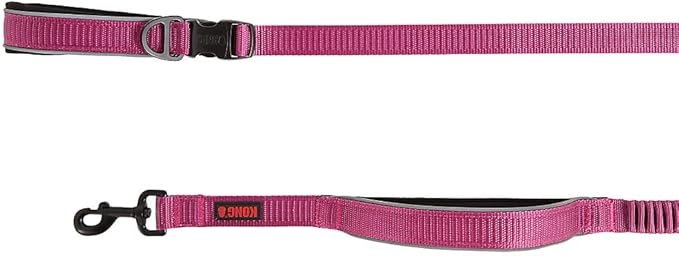 KONG Reflective Shock Absorbing Hands-Free Bungee Dog Leash 6' (Pink)