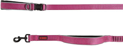 KONG Reflective Shock Absorbing Hands-Free Bungee Dog Leash 6' (Pink)