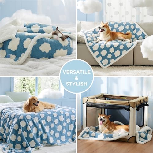 LE SURE Waterproof Dog Blankets for Large Dogs Cute Cozy 3D Jacquard,50x60 - Image 4