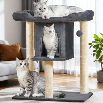 Cat Tree Tower Scratching Post for Indoor Large Adult Cats with Perch Bed by FeliskynCatTreeTower