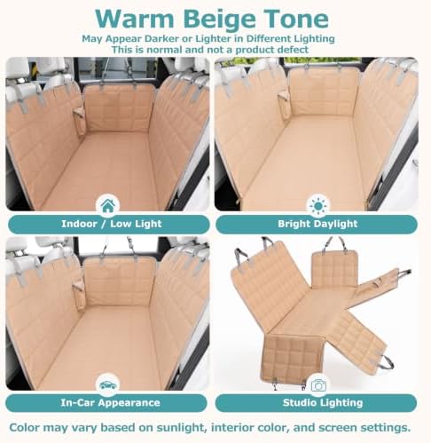 Bark Lover Dog Car Seat Covers for Back Seat, Waterproof Car Seat Protector for Dogs Hammock for Cars Trucks SUV, Full Coverage Protection for Your Vehicle Interior - Image 5