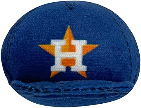 BEST PLUSH CAT TOY - MLB HOUSTON ASTROS Complete Set of 3 piece Cat Toys filled with Fresh Catnip. Incld: 1 Baseball Cap Cat Toy, 1 Baseball Cat Toy with Feathers & 1 Beer Bottle. Beautiful Team LOGOS - Image 2