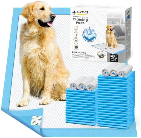 CROCI XXL Puppy Pads with Adhesive Tabs Disposable Pee Pads 30x36in 40Ct by CROCI