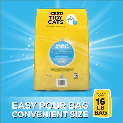 Purina Tidy Cats Clumping Multi Cat Litter, Glade Clear Springs - 16 lb. Bag (Pack of 2) - Image 5