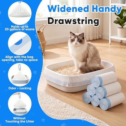 66 Count Large Litter Box Bags,36" X 18" Cat Litter Box Liners - Image 6