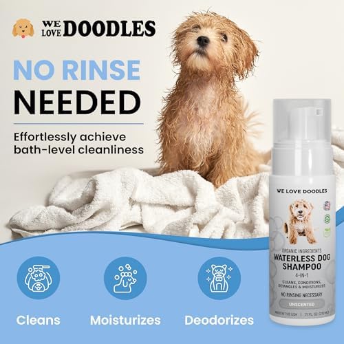 Waterless Dog Shampoo, No-Rinse Foam, Dry Shampoo for Dogs, Unscented 7.1OZ - Image 4