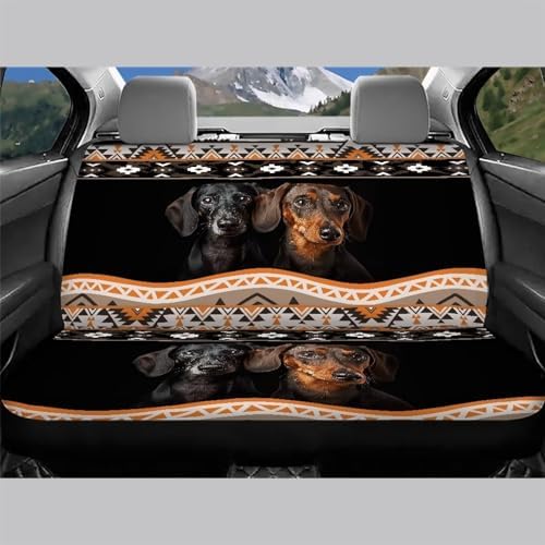 AFPANQZ Dachshund Stripes Car Back Seat Covers Protector Rear Car Seat Cushion Dust and Scratch Proof Universal Fits Car, Truck, SUV, Van Against Dirt & Pet Fur Cover - Image 3