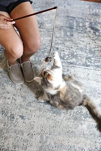 OurPet's Play-N-Squeak Teathered & Feathered Play Wand Cat Toy, for All Breed Sizes - Image 4
