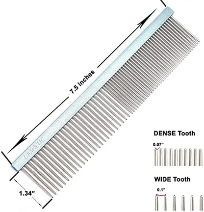 Metal Dog Grooming Combs Shedding Tangles,Knots,Mats.(7.5inches) - Image 4