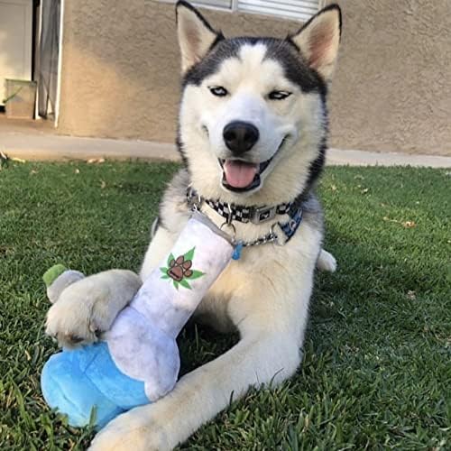 Nestpark Puppy Chiefer 3000 - Funny Dog Toys - Plush Squeaky Weed for Medium, Small and Large - Cute Dog Gifts for Dog Birthday - Cool Stuffed Dog Toys