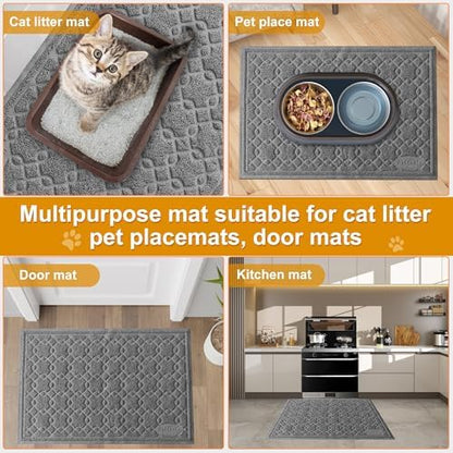 Cat Litter Box Mat, 35" x 24" Large Kitty Litter Trapping Mat Keep Floor Clean, Litter Box Mat Scatter Control, Waterproof, Easy to Clean, Durable Large Size Litter Mats for Floor - Image 7