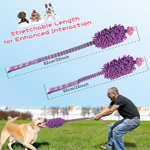 wodoca Dog Tug Toys for Aggressive Chewers, Interactive Dog Rope Toy, Tug of War Toys, Puppy Chew Toys Rope with Strong Squeak, Knots Cotton for Teeth Cleaning, Training Medium, Large Dogs - Image 4
