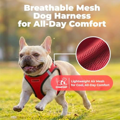 Voyager Step-in Air Dog Vest Harness - Red/Black Trim, Medium - Image 5