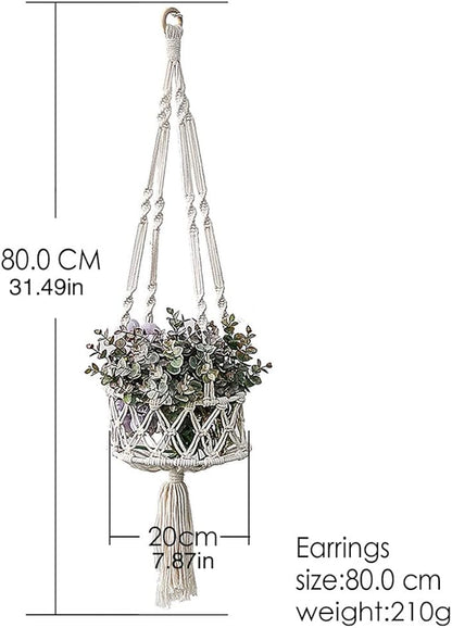 Macrame Hanging Cat Hammock, Handwoven, Boho Style for Indoor Cats