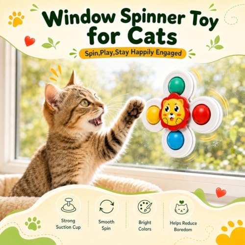 3Pcs Suction Cup Cat Toy, Window Perch Companion Interactive Play Toy for Indoor Cats, Can Firmly Adhere to Smooth Surfaces Glass Walls, Designed Specifically for Your Pet'S Daily Entertainment - Image 2