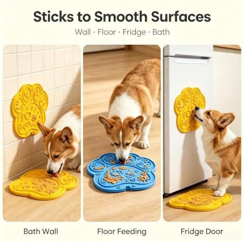 2Pcs Dog Lick Mat Paw Shape Suction Cups for Bathing Grooming Pets - Image 3