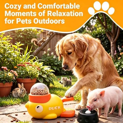 Non Bisphenol A Ball Dog Lick Bowl, Duck Snack Dispenser, Pet Beauty Gloves, Cleaning Comb, Suitable for Small and Medium Sized Dogs and Cats, Non Slip Dishwasher Safe - Image 6